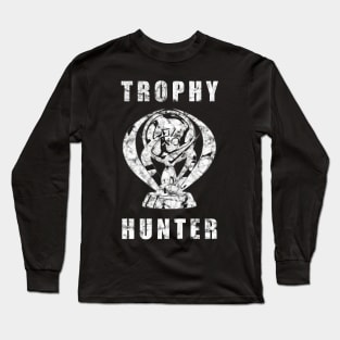 Trophy Hunter White Distressed Long Sleeve T-Shirt